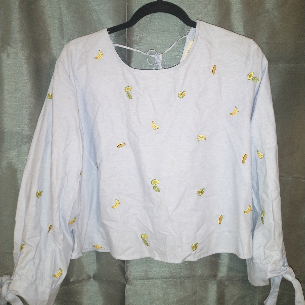 Embroidered Crop Top